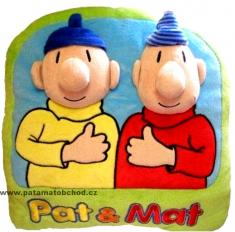 Polštář plyš Pat a Mat zelený