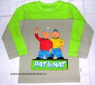 Tričko dlouhý rukáv zeleno šedé Pat a Mat