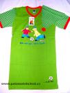Noční košile dětská s čepičkou Pat a Mat - fotbal zelená